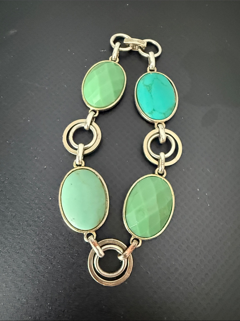 Teal and Silver Bracelet